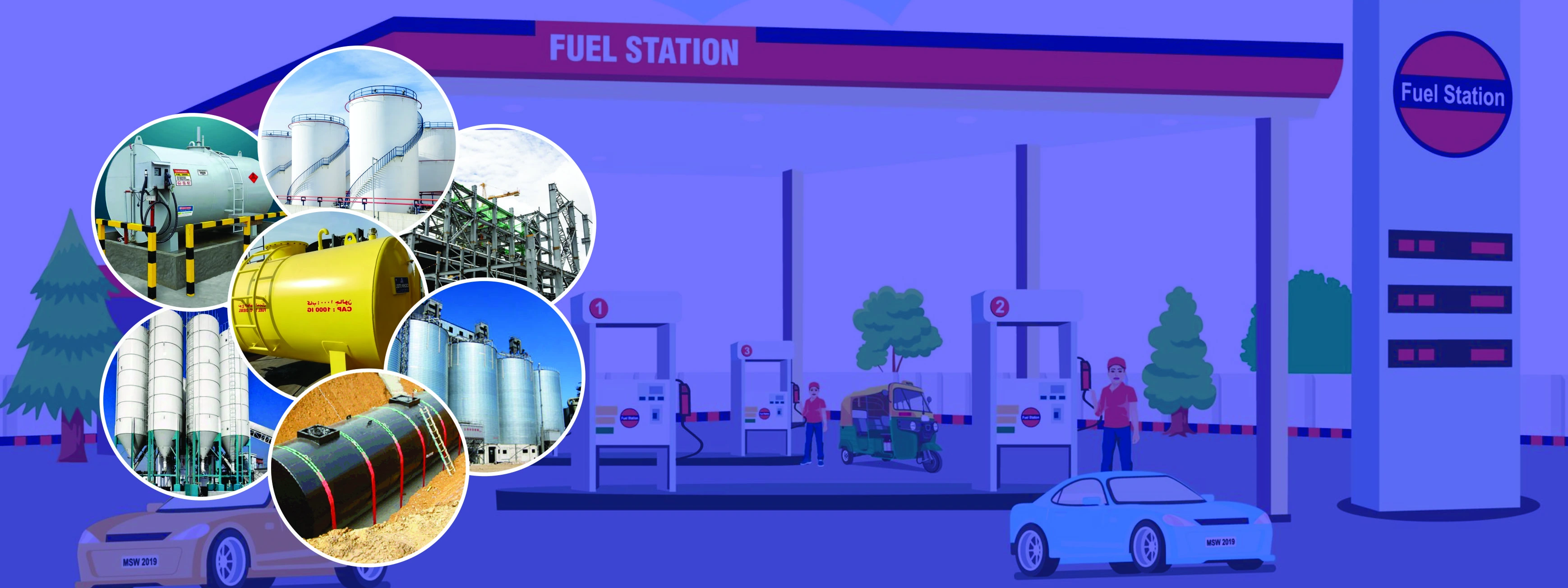 Maruti Fabtech Bhilai (C. G.) best  our self as Engineeringcompany involved in manufacturing of 20kl/30kl/50kl bio diesel / petrol storage tanks